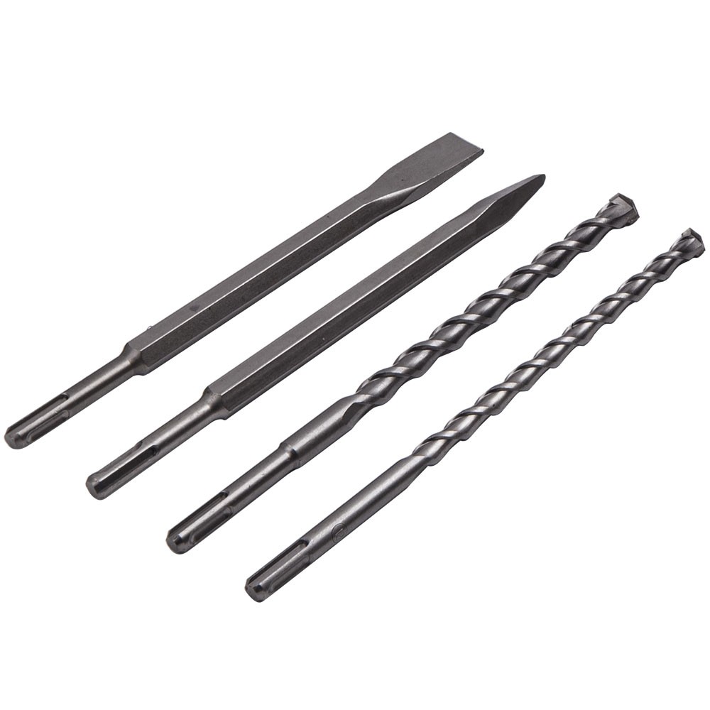 17x Rotary Hammer Bits Drill Bit & Chisel Set for SDS Plus Drills NEW US