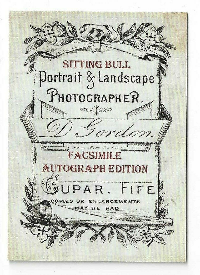 SITTING BULL - ACEO D. GORDON PROMO TRADING CARD - MINT CONDITION