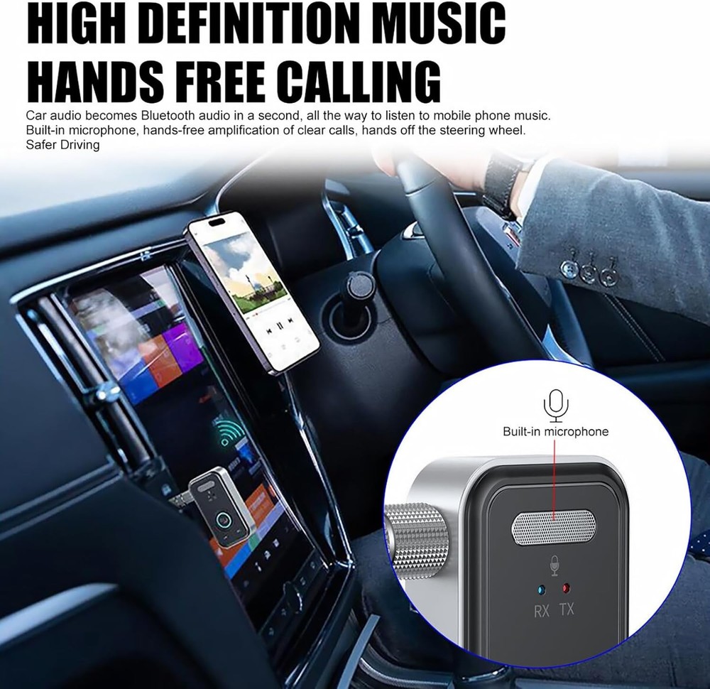 Bluetooth Transmitter and Receiver, 2 in 1 Wireless Bluetooth Audio Adapter Cars
