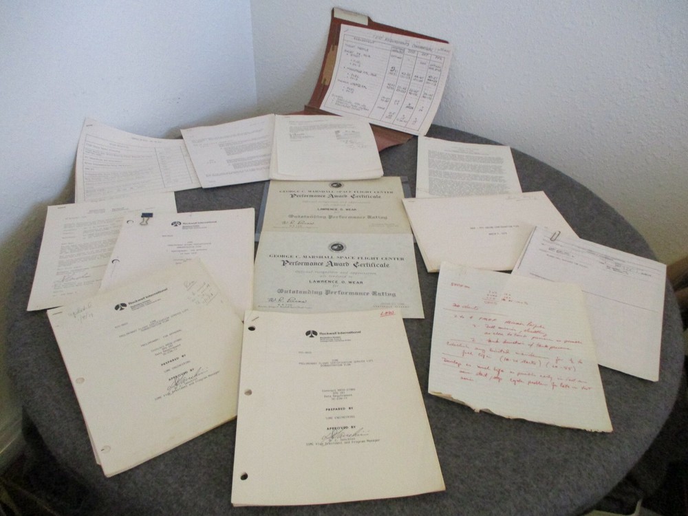 1978-80 NASA MSFC SPACE SHUTTLE PRELIMINARY FLIGHT CERTIFICATION INFO+AWARD CERT