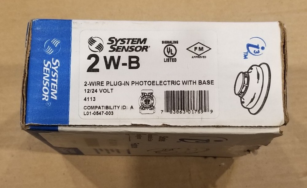 System Sensor 2W-B Smoke Detector 2-Wire White - Same Day Shipping (SEALED)