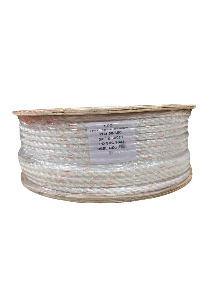 SCC - 3 Strand Polydac Combo Rope - 5/8” X 600FT