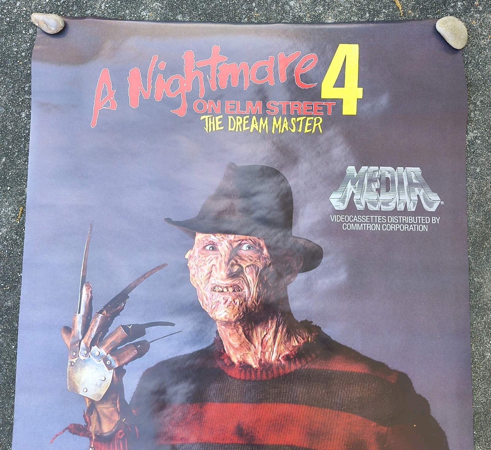 A Nightmare on Elm Street 4 Freddy Krueger Video Store Poster 74.5x26 UNUSED...