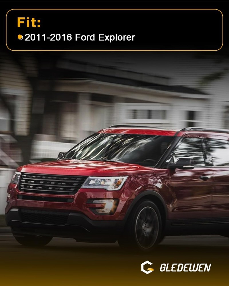 Windshield Trim Molding, A & B-Pillar Set, Compatible with 2011-2016 Ford Explor