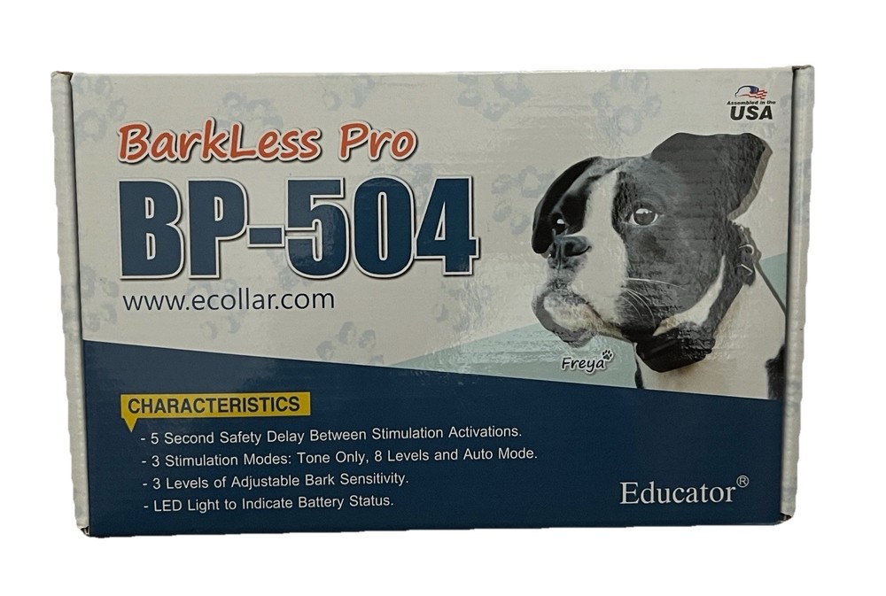 Educator E-Collar BarkLess Pro BP-504 Bark Control Dog Collar With Clicker