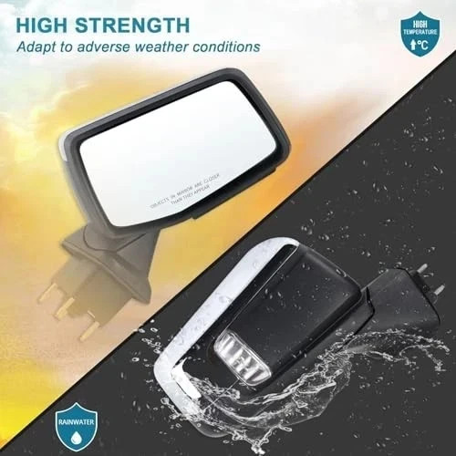 Right Passenger Side Mirror Compatible With 2019-2025 GMC R-15Pins Chrome