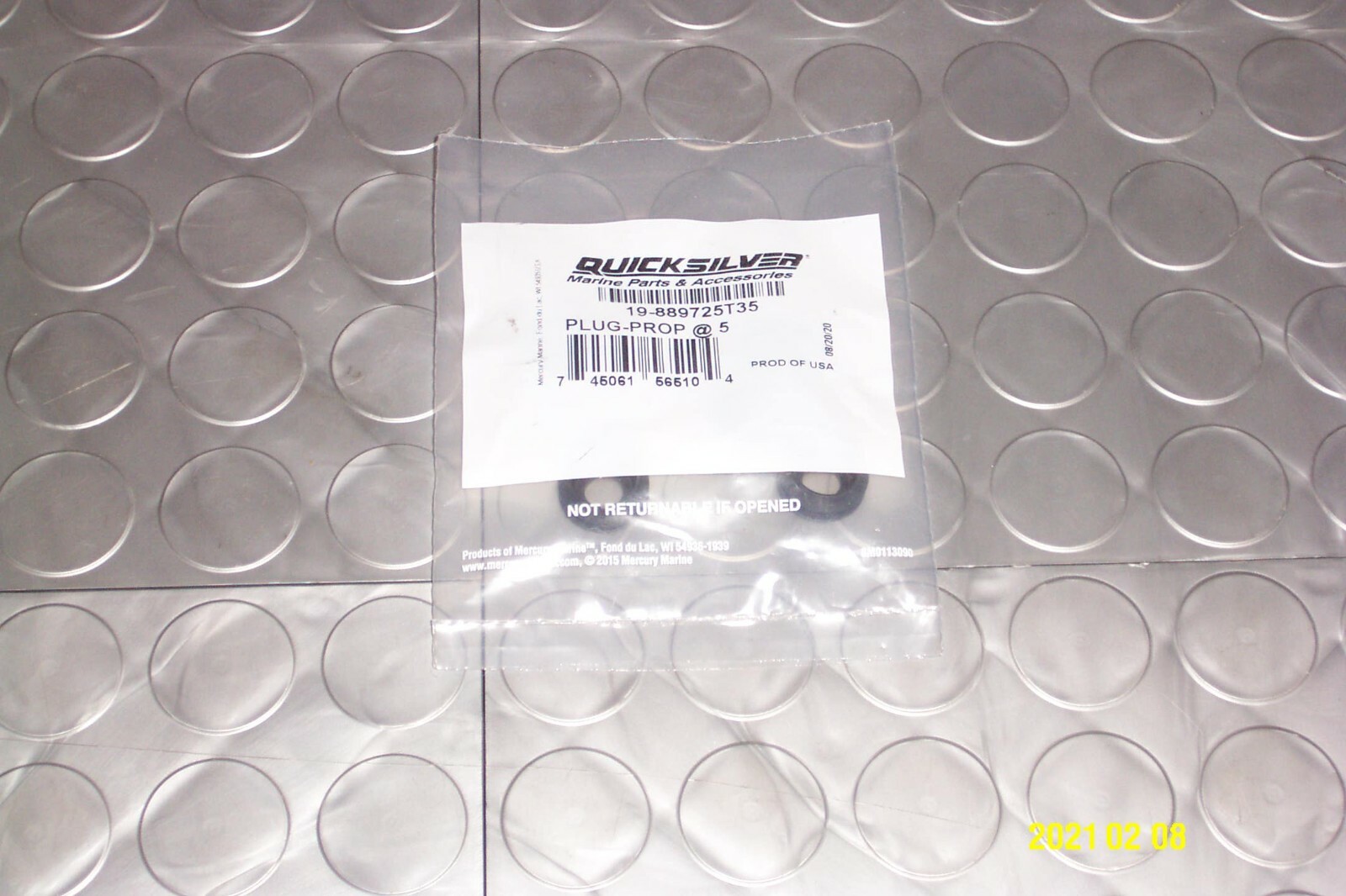 Mercury Marine Quicksilver Performance PVS Vent Plug 9mm Hole 19-889725t35 5Pack