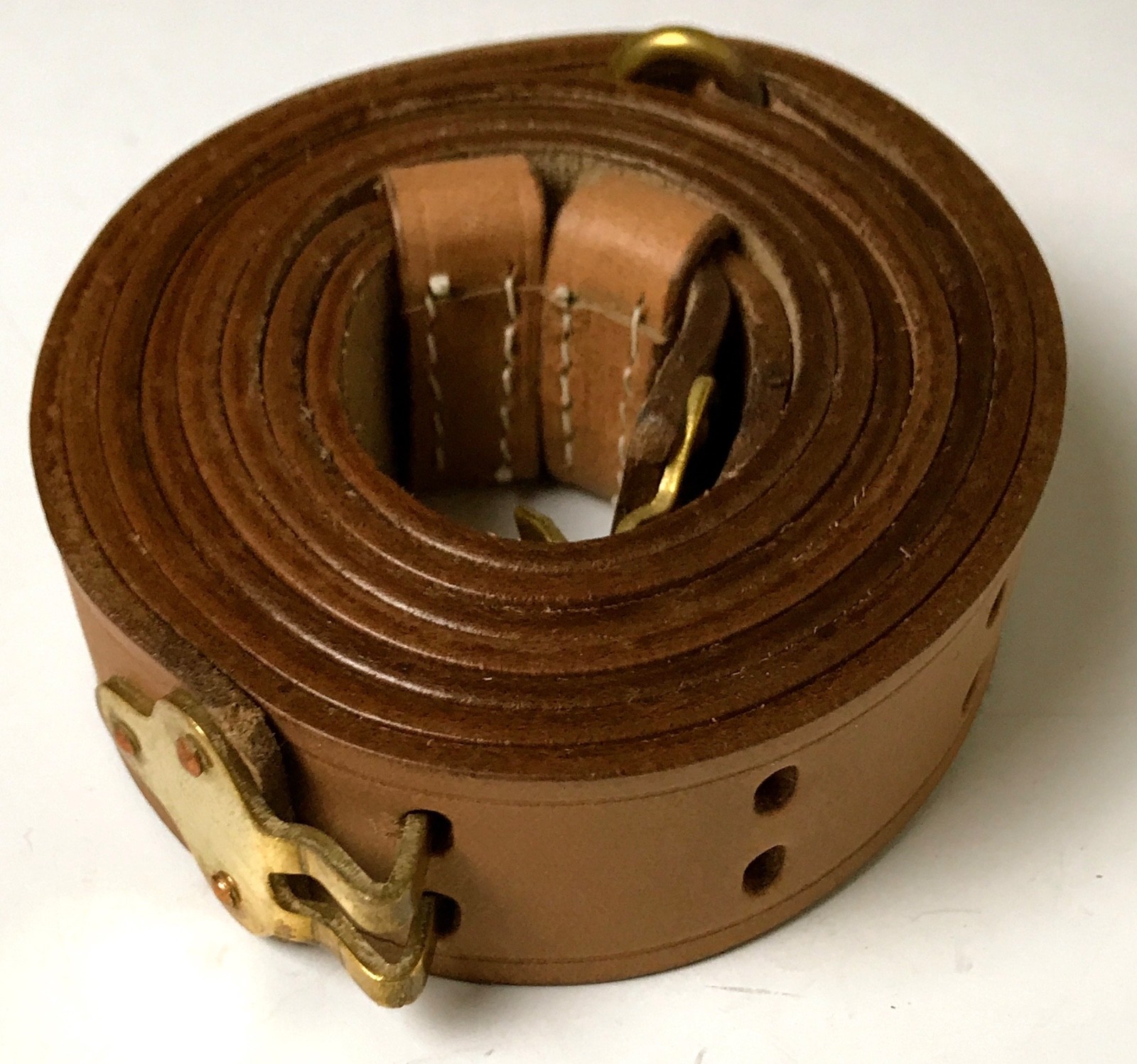 WWI US 1917 M1917 RIFLE CARRY SLING-LIGHT BROWN LEATHER