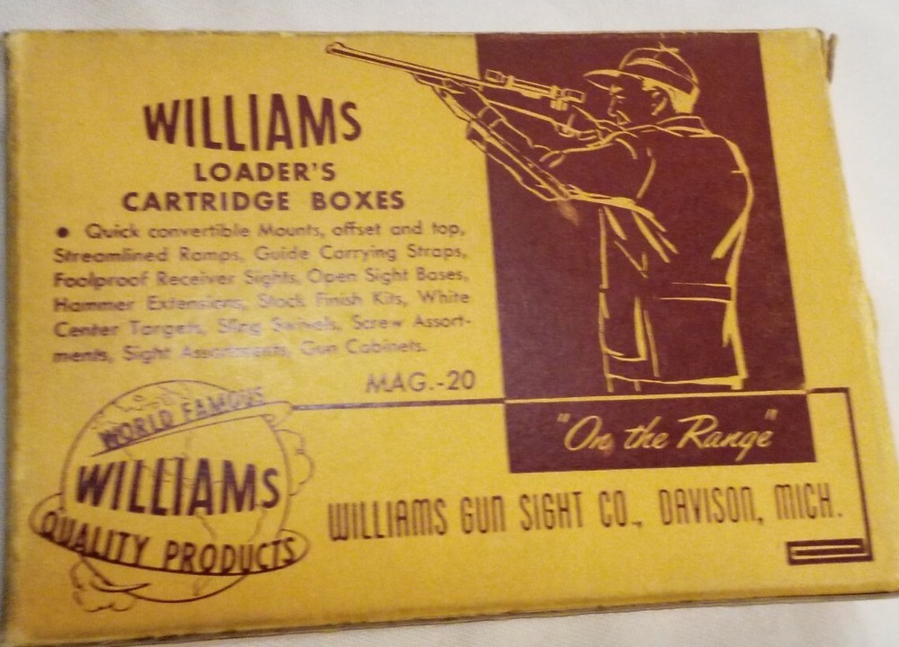 Vintage Williams Loader's Cartridge Boxes MAG-20 W Insert Collectible Empty Box!