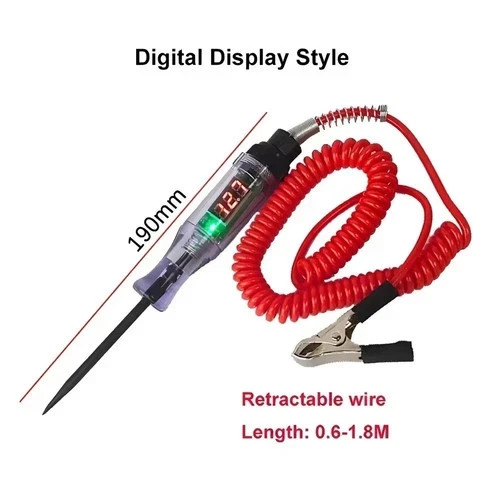 Digital Electric Voltage Circuit Tester Automotive Test Light Car Truck 6V12V24V