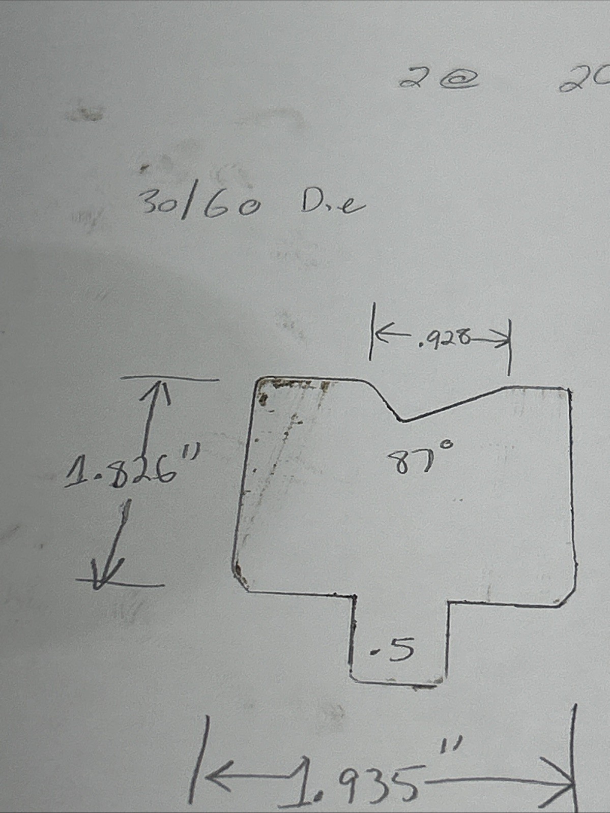30/60 DIE, BRAKE PRESS DIES V BOTTOM DIE SHEET METAL FORMING DIE. BRAKE PRESS 87