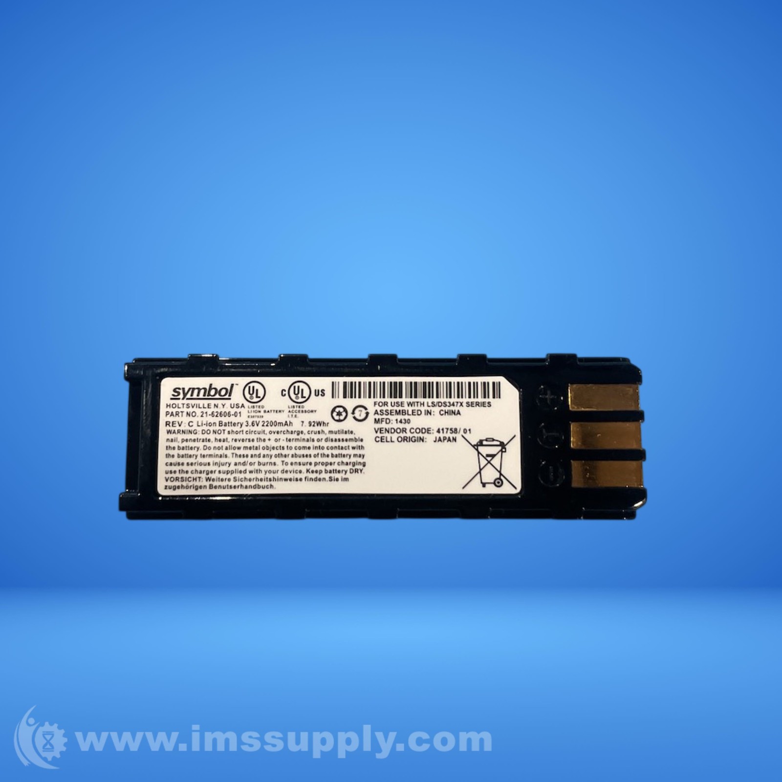 Symbol 21-62606-01 Li-Ion Battery FNIP
