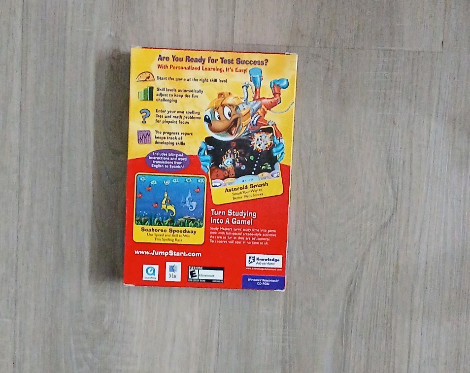 JumpStart Advanced Study Helpers (2 CD Set Math Booster/Spelling Bee) - New Box