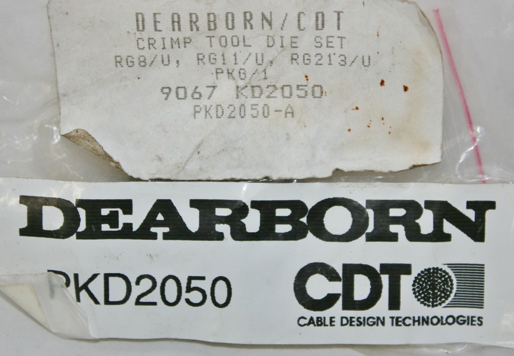 Cable Crimp Die Set Terminal Splice Interchangeable Dearborn PKD2050 Crimper