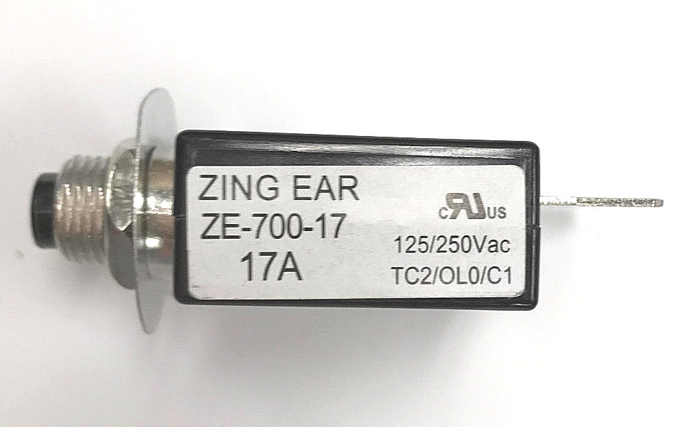 AIR COMPRESSOR OVERLOAD RESET SWITCH/BREAKER 17 AMP 125/250 VOLT
