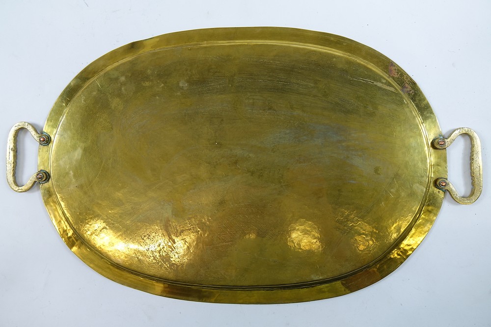 Antique Brass Russian Tray