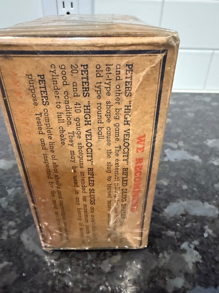 Peters Rifled Slug 16gage shell box