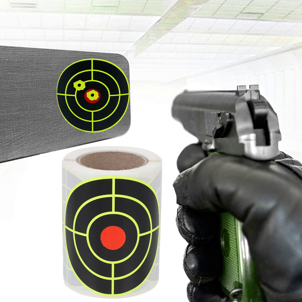 250pcs Shooting Splatter Target Stickers Roll Fluorescent Self Adhesive Paper
