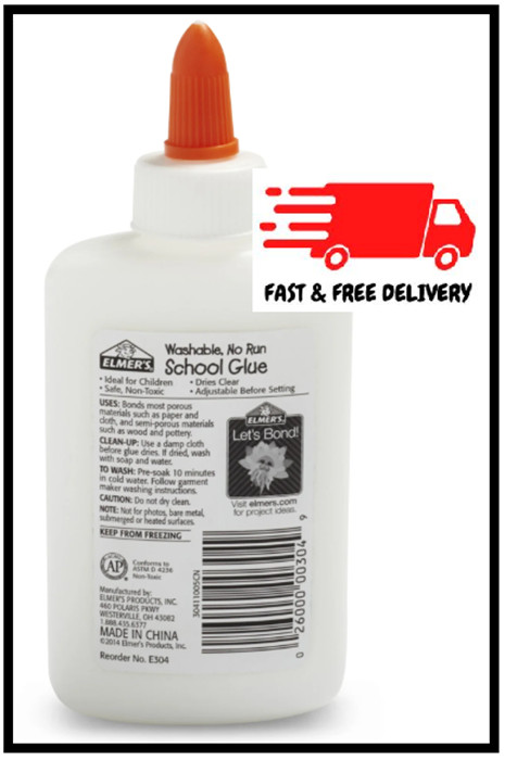 Elmer's Liquid School Glue, Washable, 4oz., 1 Count