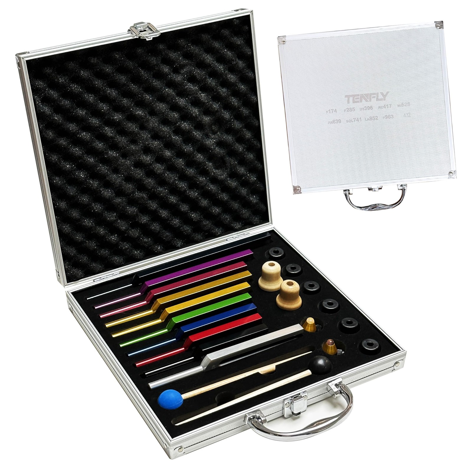 Solfeggio Tuning Fork Set - 10 Tuning Forks Perfect for DNA Healing, Chakra, ...