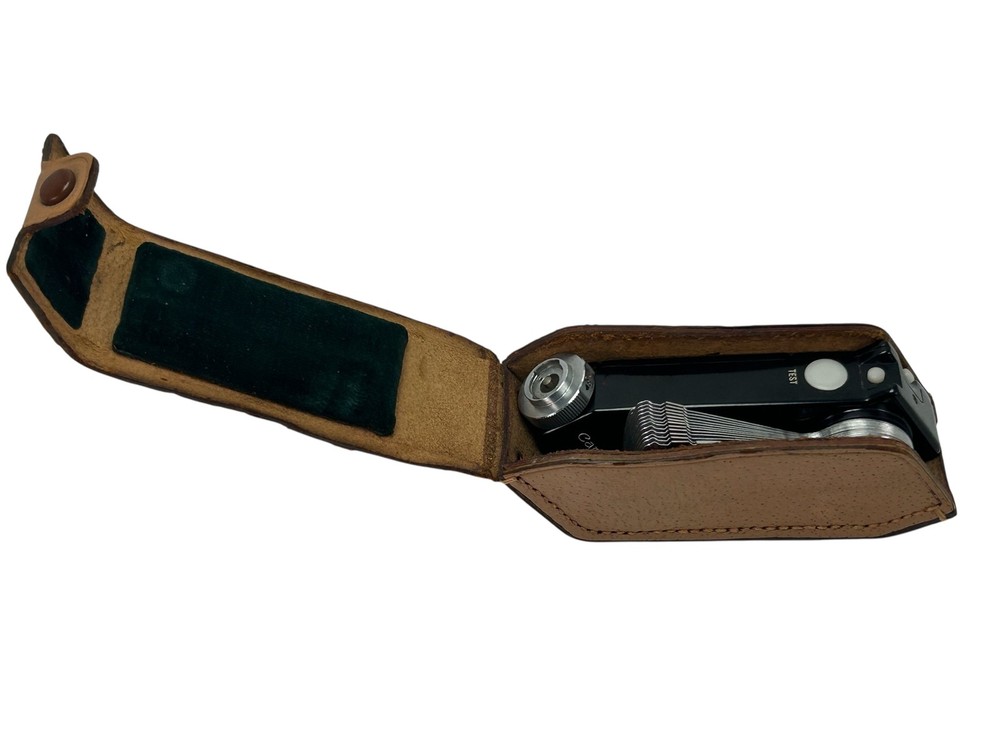 [Untested] Canon Flash Unit Model V with Leather Case From JAPAN