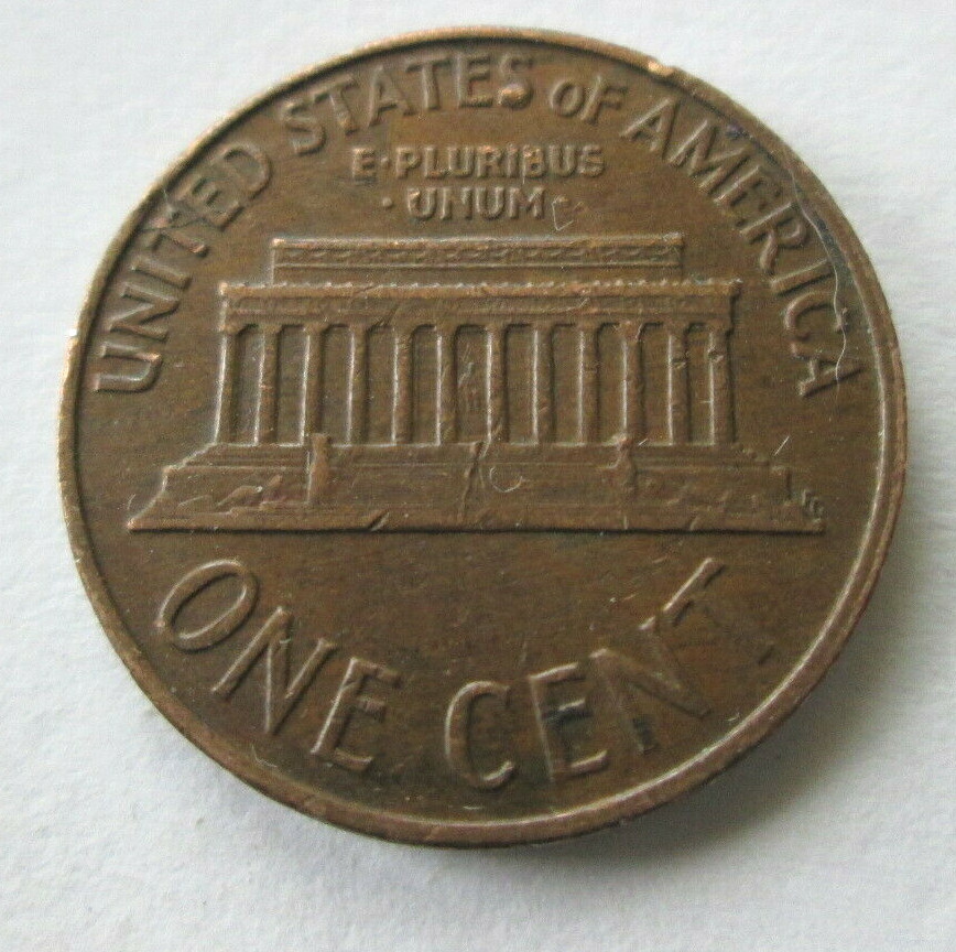 1960-D SMALL DATE, REVERSE FILLED "S" ERROR AT STATES, VF, BROWN, CIRCULATED