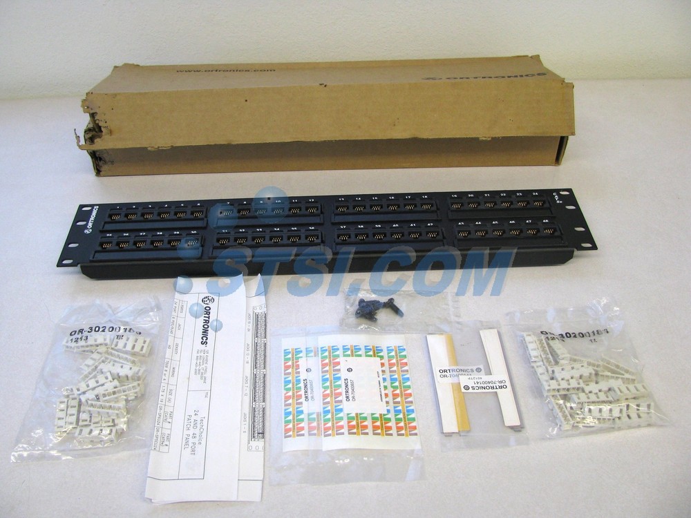 Ortronics OR-SP5EU48 Cat5e 48-Port 1U Universal Patch Panel ~STSI
