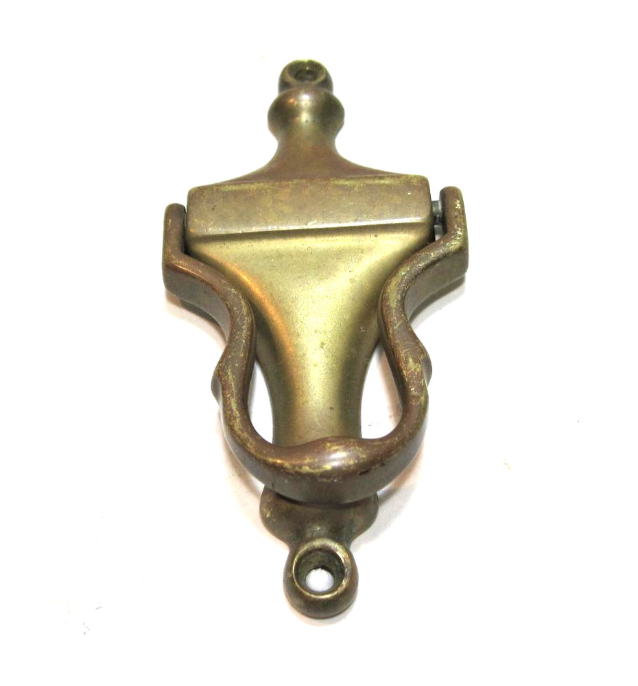 Vintage Solid Brass Door Knocker 3.75" x 1.75"