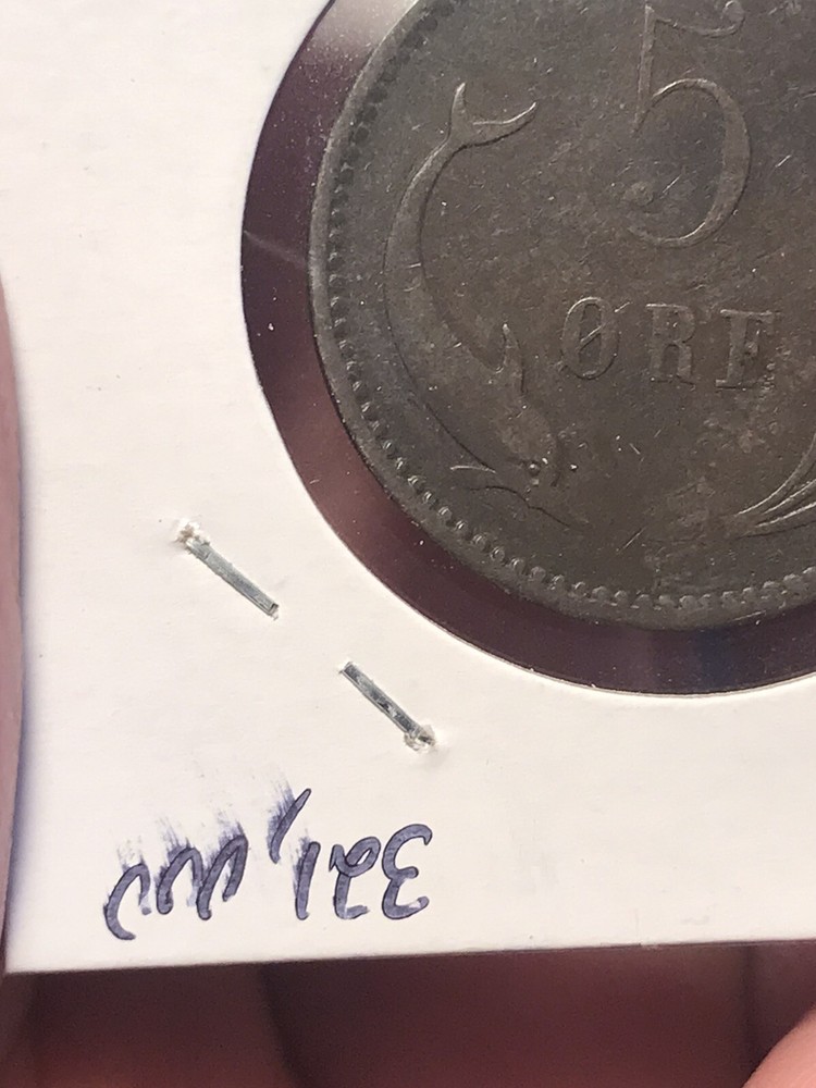 1884 Denmark 5 Ore KM #794.1