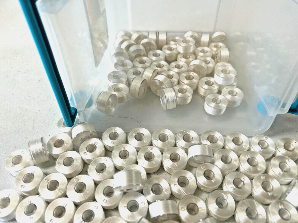 Sewing Machine Bobbins 140 White Thread PreWoun