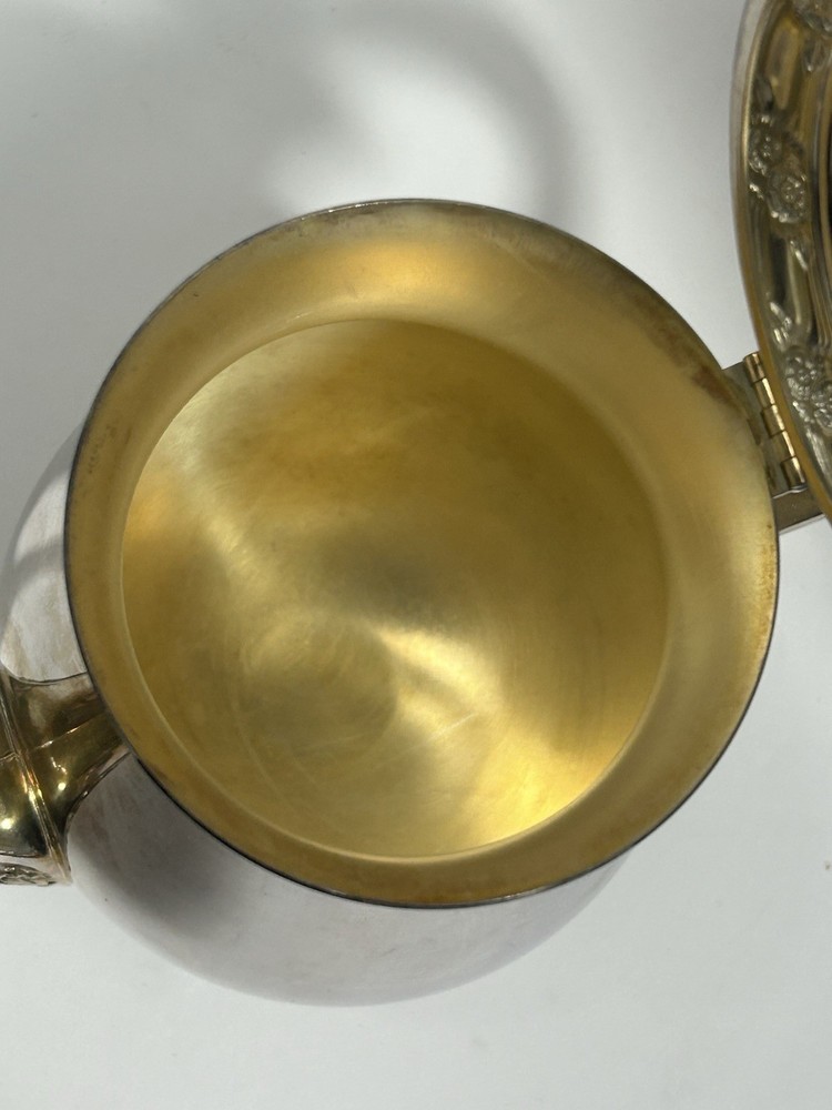 Vintage Oneida SilverSmiths Silver Plated Hinged Lid Coffee Server