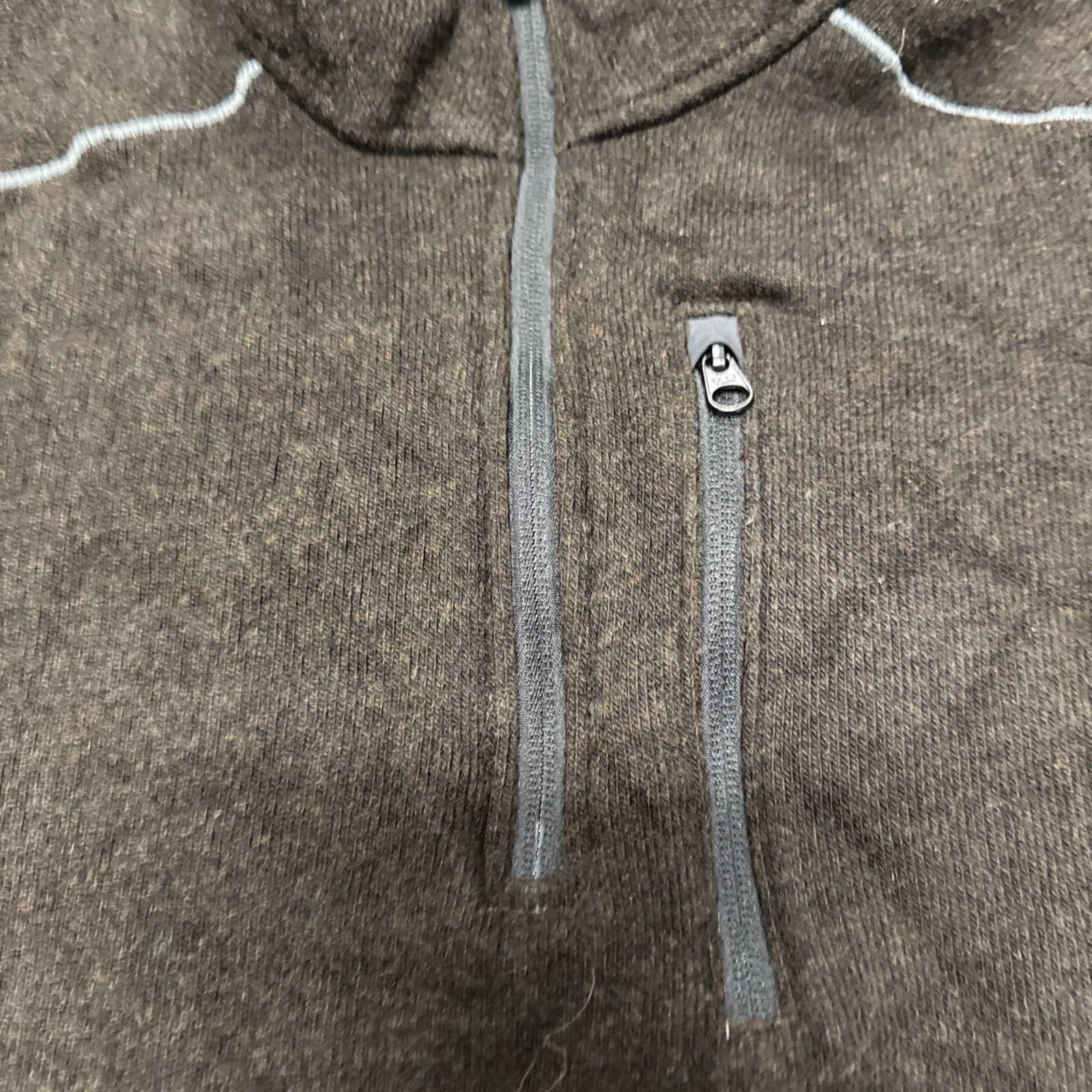 KUHL Mens Brown Fleece 1/4 Zip Pullover Sweater Jacket XL