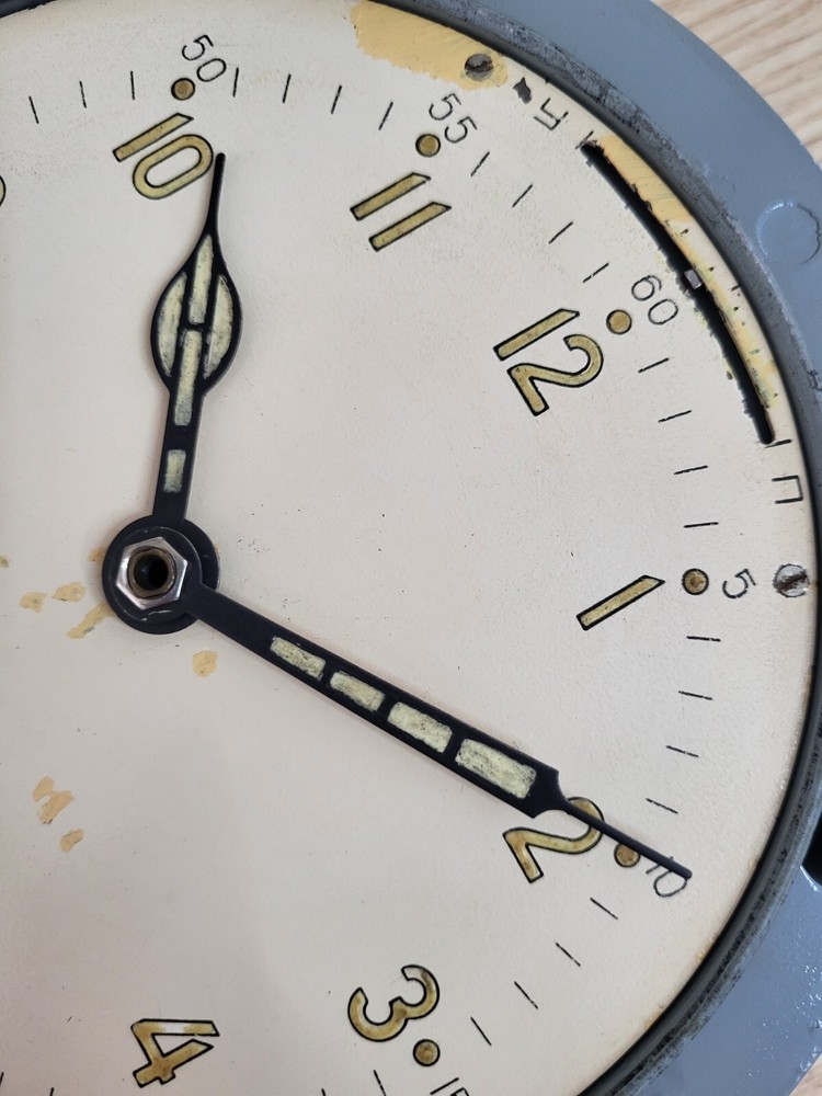 Vintage Soviet Navy Ship Clock USSR Maritime Mechanical Wall Timepiece