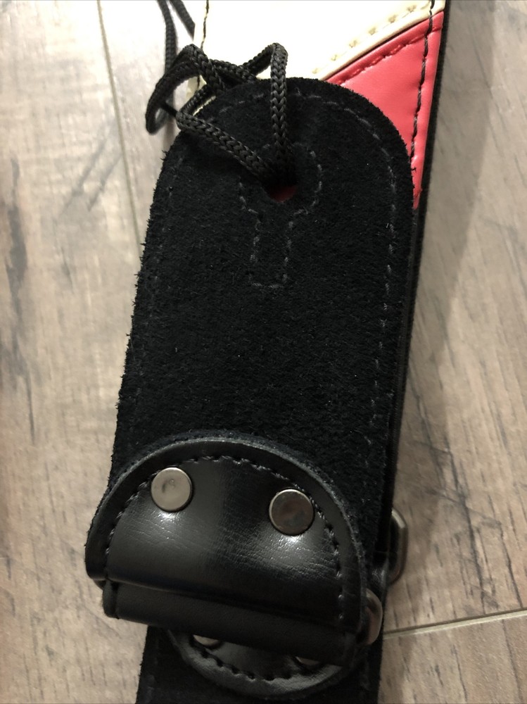 Leather Guitar Strap Adjustable Multicolor With 2 Pick Holders & Picks