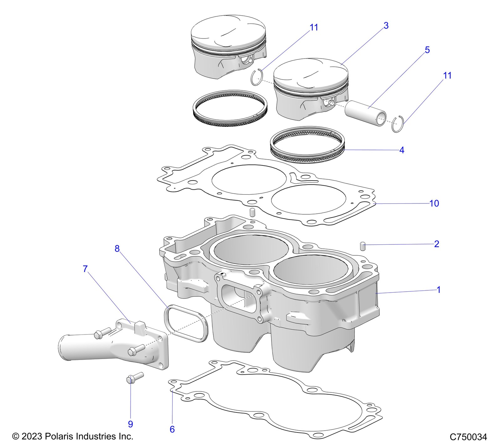 Polaris Dowel Pin, 6 mm x 10 mm, for RANGER Models, Genuine OEM - 5132835