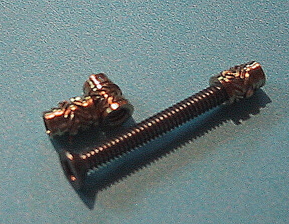 Installation kit for Collins weighted "spinner" knob, 2-56 flat screws + inserts