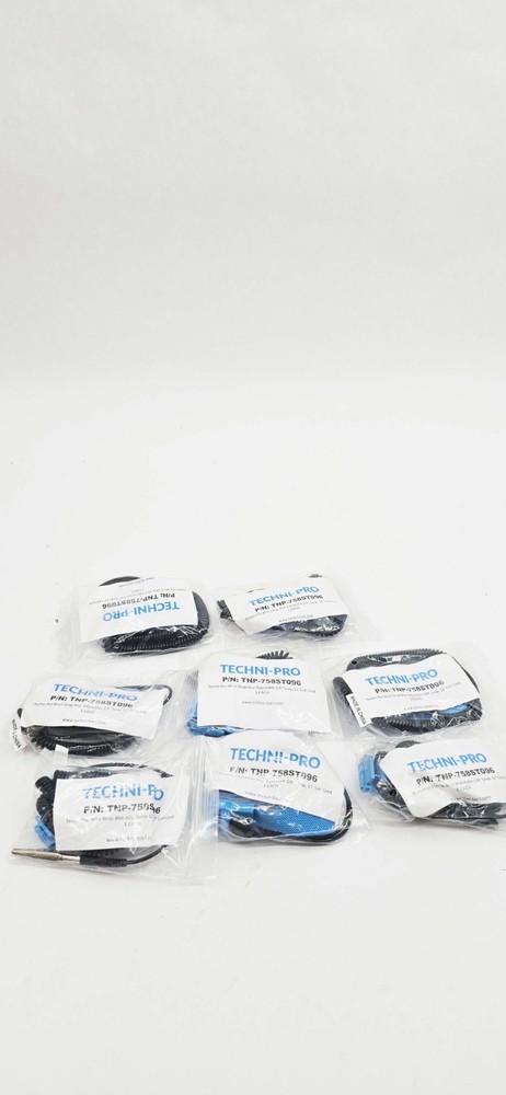 8 PACK - Techni-Pro 758ST096 Wrist Strap, Adjustable, 12 ft. Cord, Black