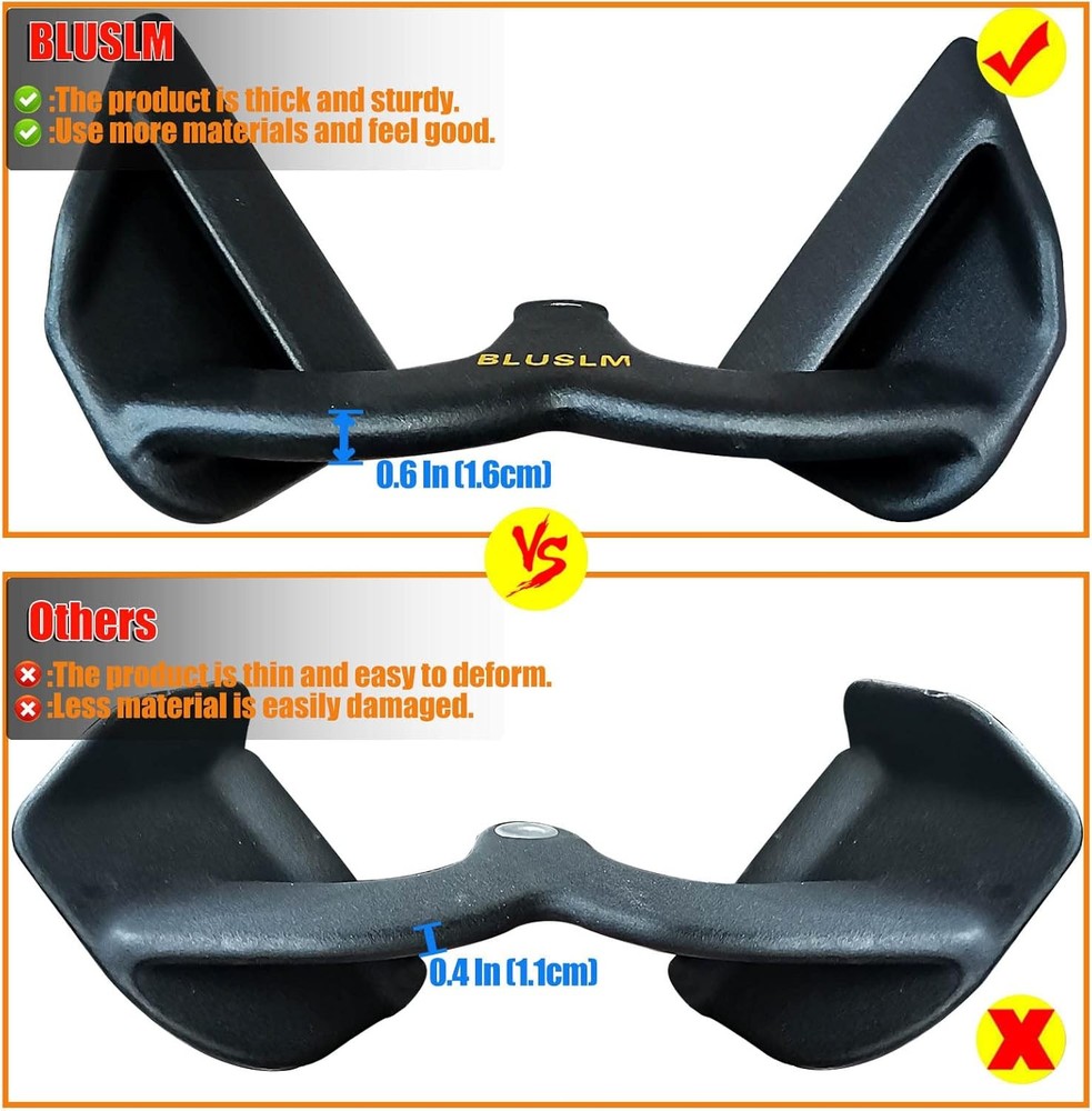 LAT Pull Down Bar for Cable Machine, Pulldown Attachments T V 3PIECES