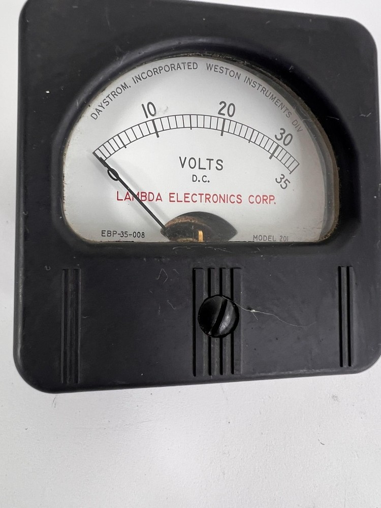 Vintage Lambda Weston 0-35V DC Voltmeter Panel Meter Model 201 EBP-35-008