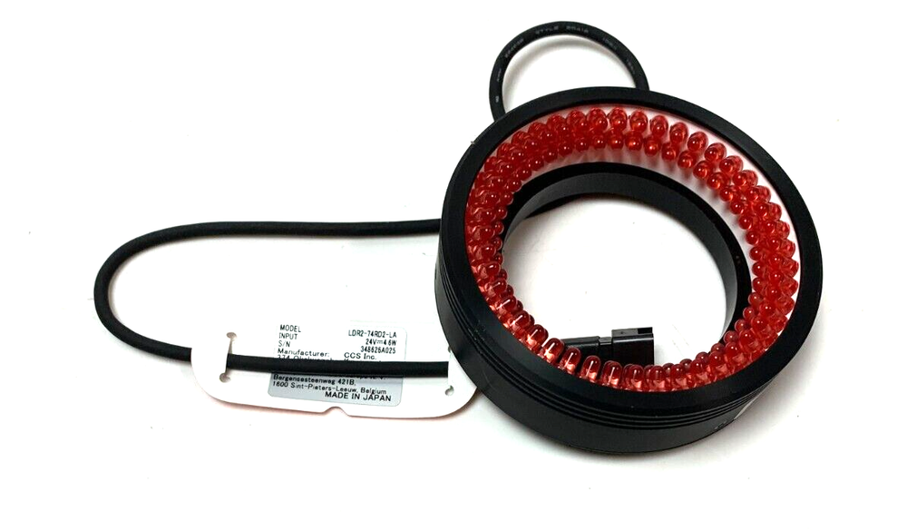 NEW! CCS, LDR2-74RD2-LA, Machine Vision Ring Light, Red 24VDC