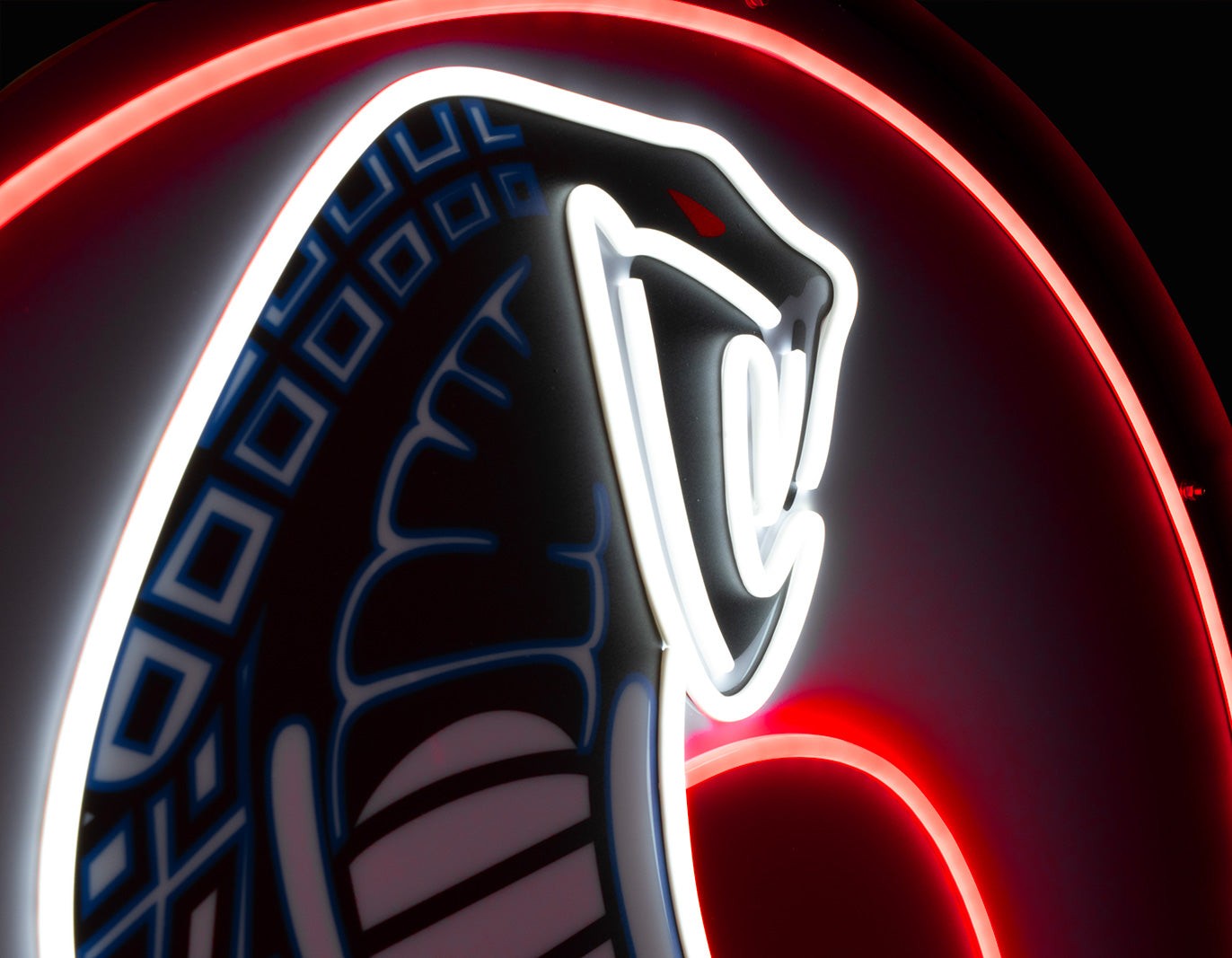 1993 1995 2000 Cobra R Snake 36" Round Garage Wall Light Up LED Flex Neon Sign