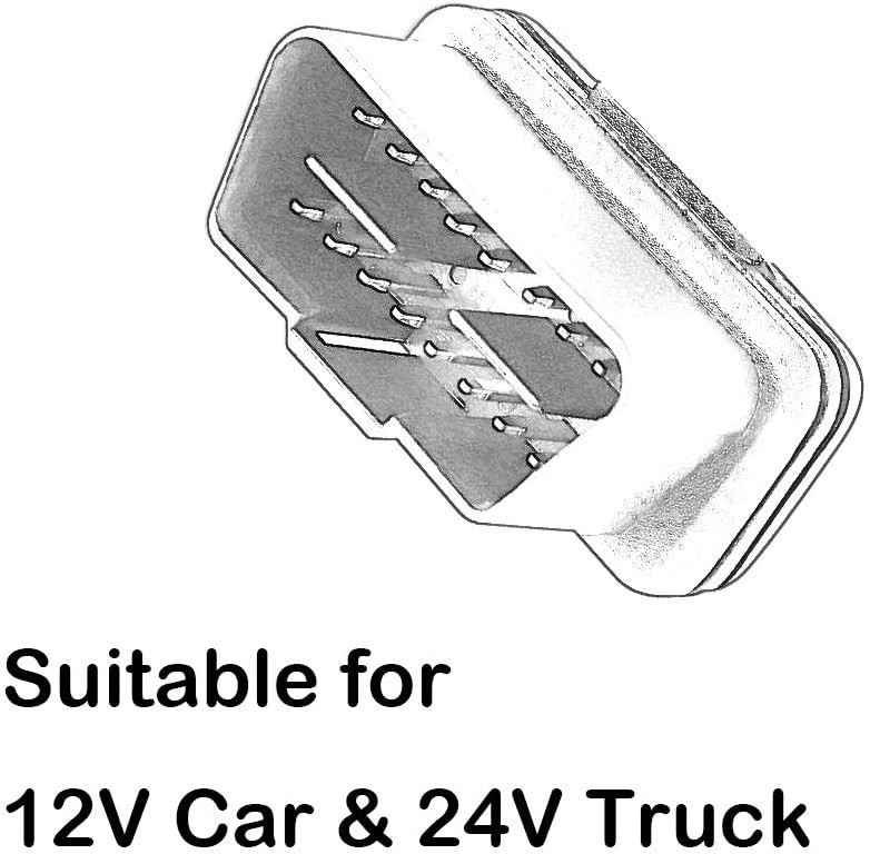 Compact 1ft OBD-II Extension Cable with Right Angle Connector for Diagnostics