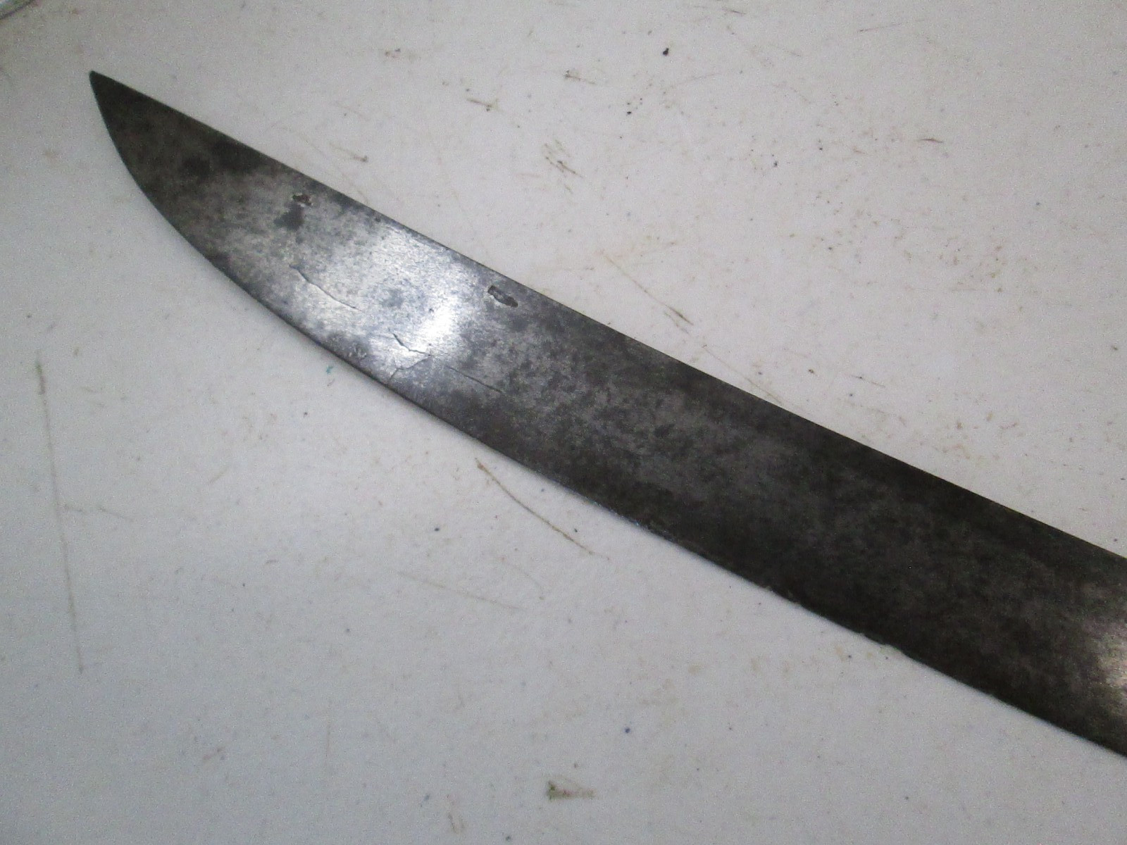 EARLY US CAVALRY SWORD NO SCABBARD GROOVED ETCHED BLADE UNMARKED