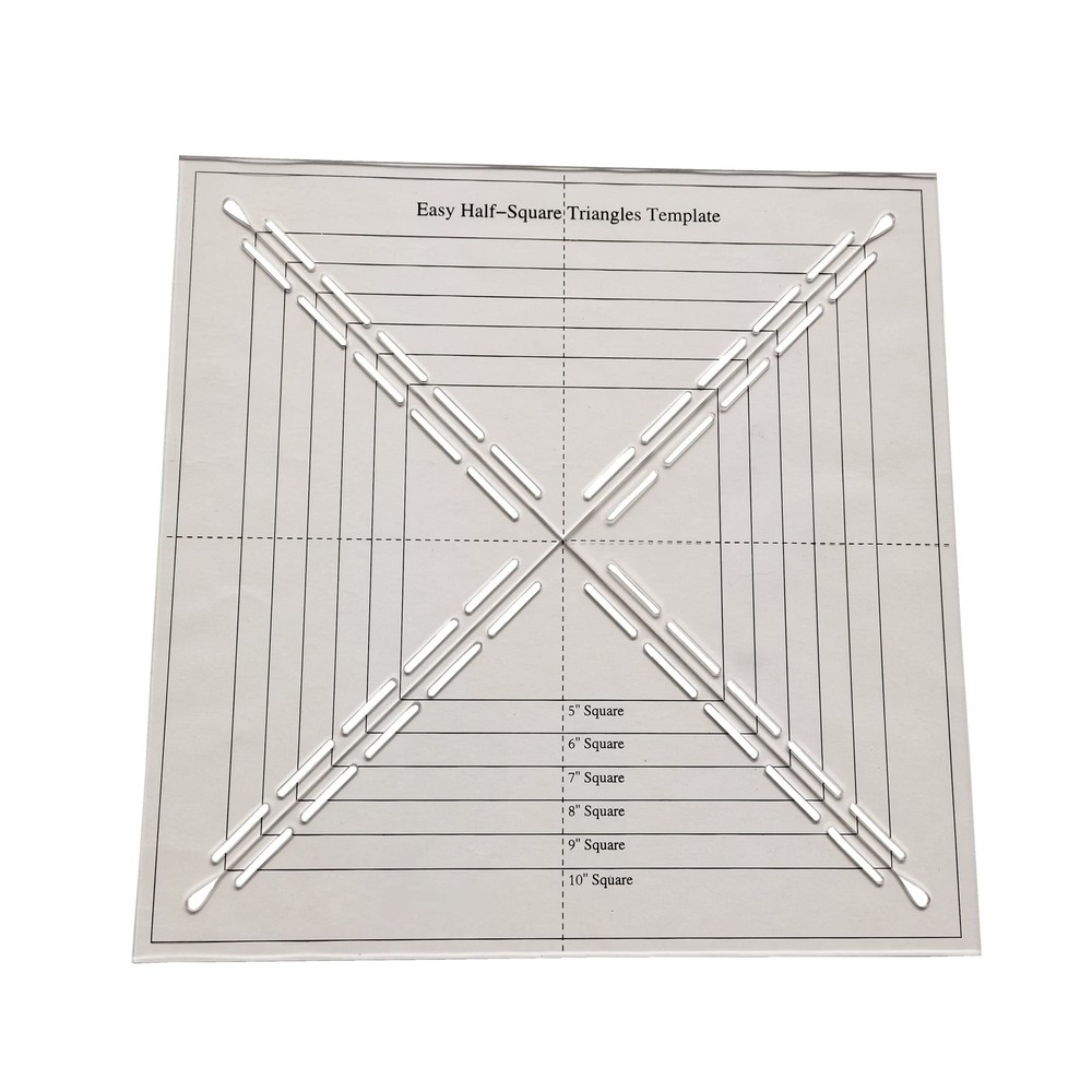 Easy Half-Square Triangles Template Ruler for Sewing Quilting