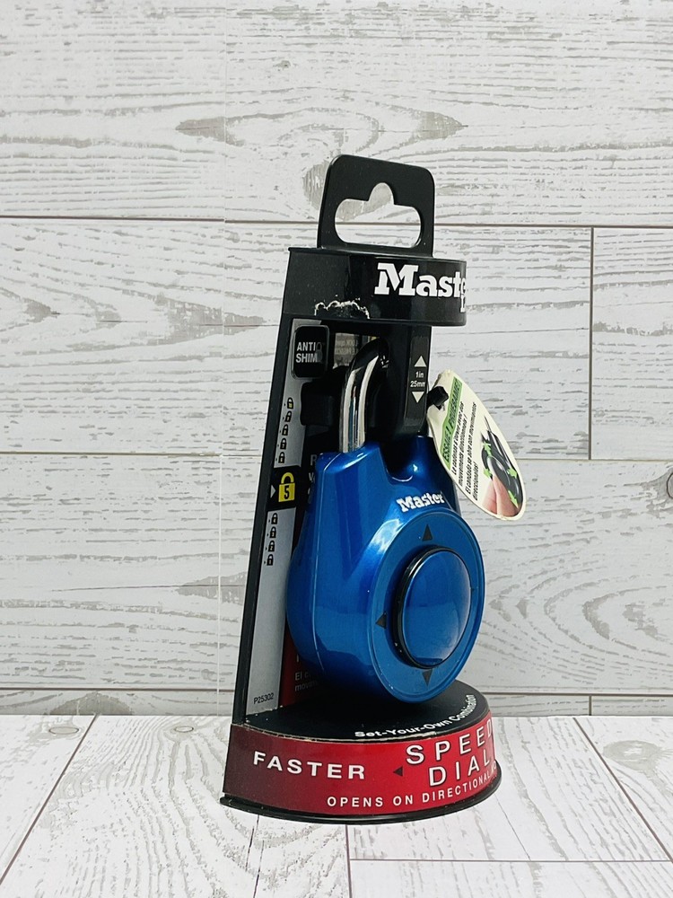 Master Lock 1500iD Speed Dial Directional Combination Padlock - BLUE