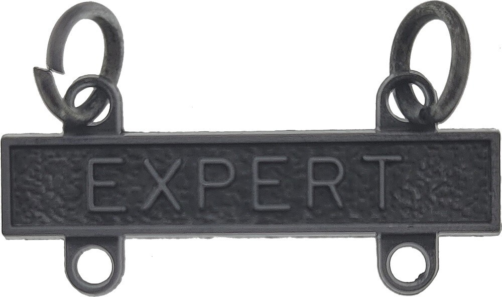 U. S. Army Basic Qualification Badge EXPERT Bar Oxidized
