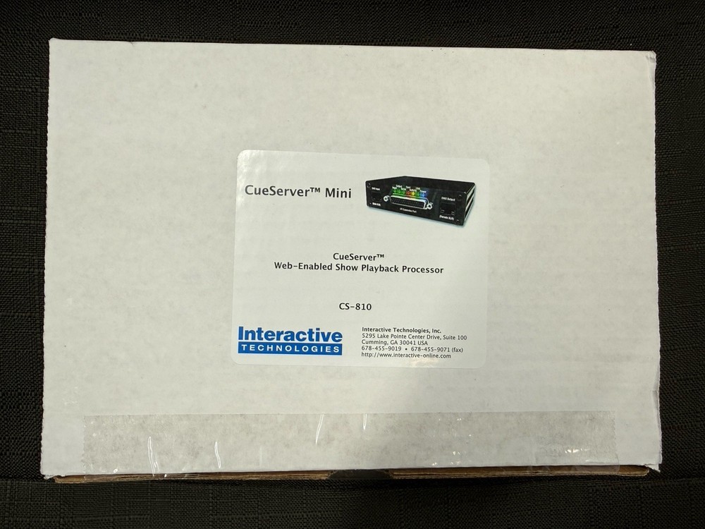 Interactive Technologies CueServer CS-810 Web-Enabled Show Playback Processor