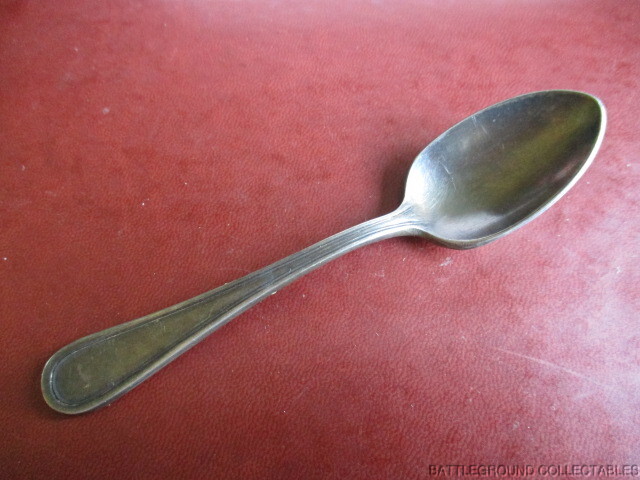 WWII VINTAGE US NAVY MARKED COFFEE SERVICE SPOON CROWN HALL MARKED