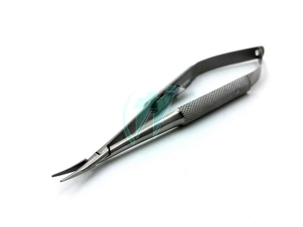 BARRAQUER CURVED N.H NEEDLE HOLDER WITHOUT LOCK - 4"