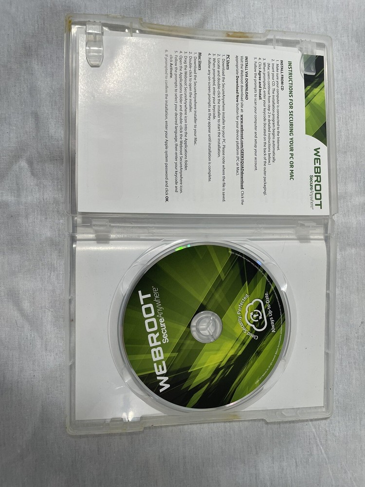 Webroot internet security cd
